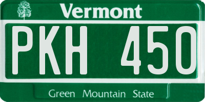 VT license plate PKH450