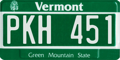 VT license plate PKH451