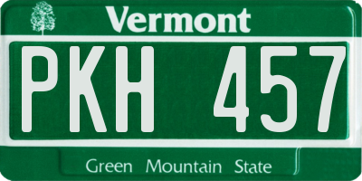 VT license plate PKH457