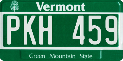 VT license plate PKH459