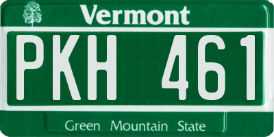 VT license plate PKH461