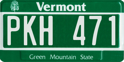 VT license plate PKH471