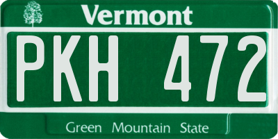 VT license plate PKH472