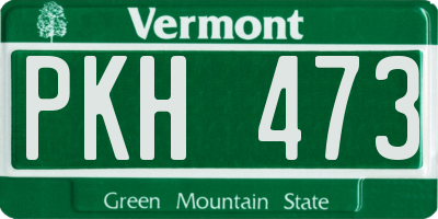 VT license plate PKH473