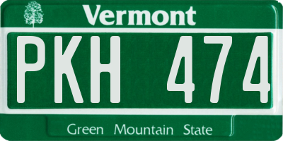 VT license plate PKH474