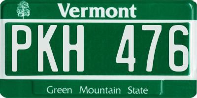VT license plate PKH476
