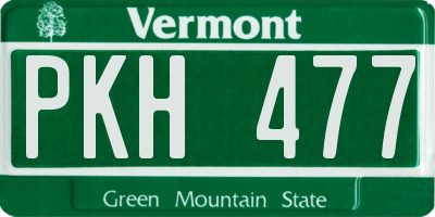 VT license plate PKH477