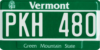 VT license plate PKH480