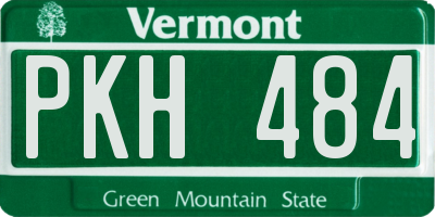 VT license plate PKH484