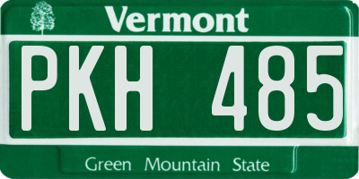 VT license plate PKH485