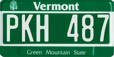 VT license plate PKH487
