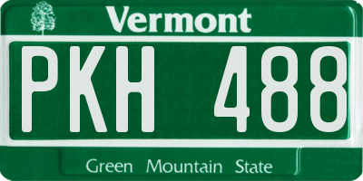 VT license plate PKH488