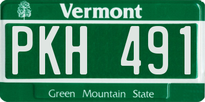 VT license plate PKH491