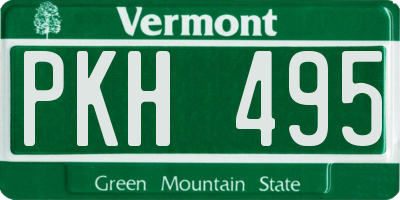 VT license plate PKH495