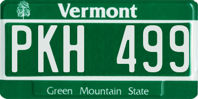 VT license plate PKH499