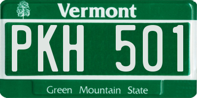 VT license plate PKH501
