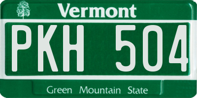 VT license plate PKH504