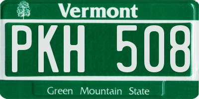 VT license plate PKH508