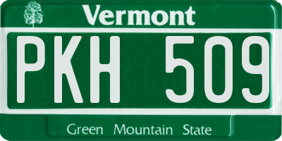 VT license plate PKH509