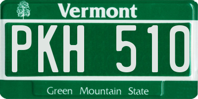 VT license plate PKH510