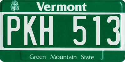 VT license plate PKH513