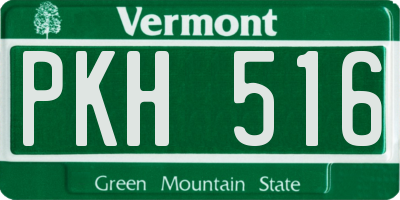 VT license plate PKH516