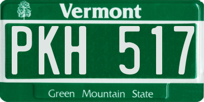VT license plate PKH517
