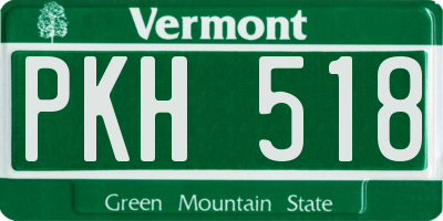 VT license plate PKH518