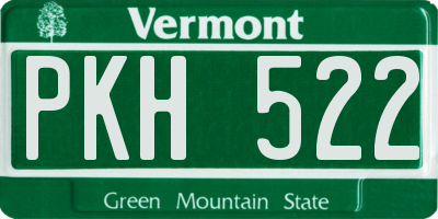 VT license plate PKH522