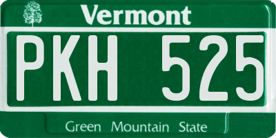 VT license plate PKH525