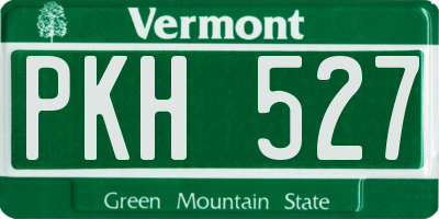 VT license plate PKH527