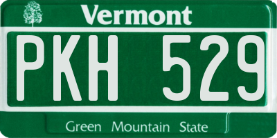 VT license plate PKH529