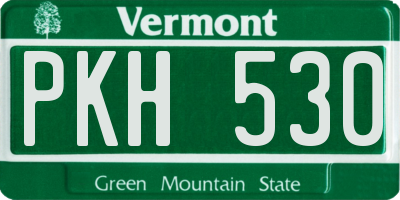VT license plate PKH530