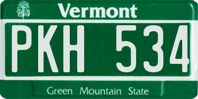 VT license plate PKH534