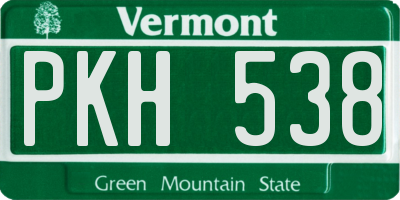 VT license plate PKH538