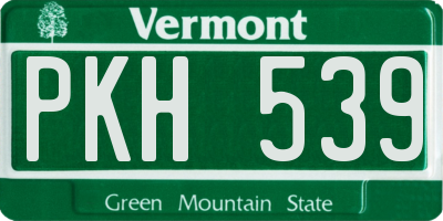 VT license plate PKH539