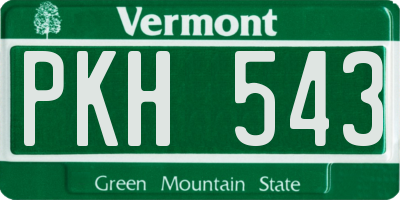 VT license plate PKH543