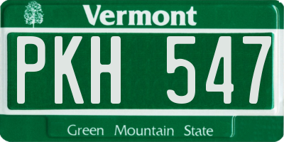 VT license plate PKH547