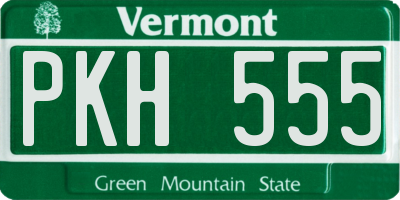 VT license plate PKH555