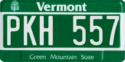 VT license plate PKH557