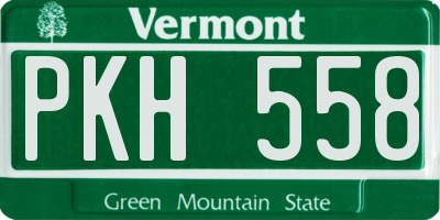 VT license plate PKH558
