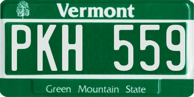 VT license plate PKH559