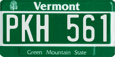 VT license plate PKH561