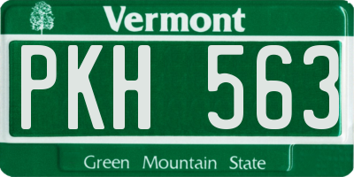 VT license plate PKH563