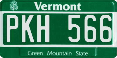 VT license plate PKH566