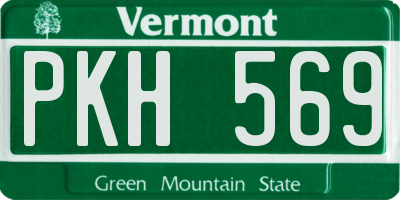 VT license plate PKH569
