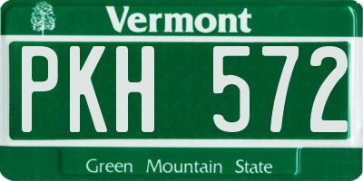 VT license plate PKH572