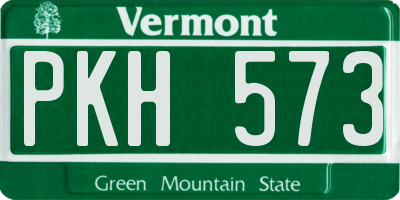 VT license plate PKH573