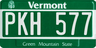 VT license plate PKH577