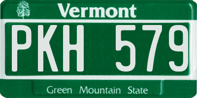 VT license plate PKH579